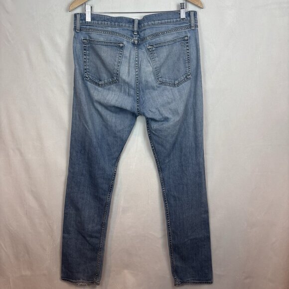 Rag and Bone Women's slim straight leg distressed jeans size 32 medium wash - Picture 8 of 16